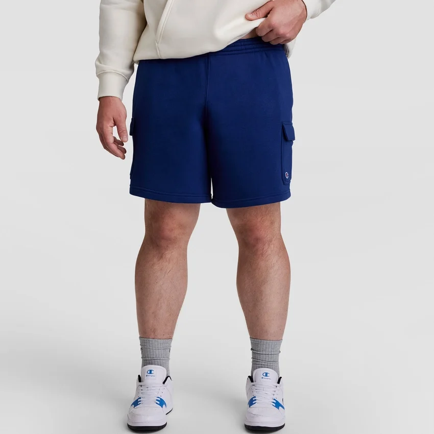 8"-Fleece-Cargo-Shorts, C Logo