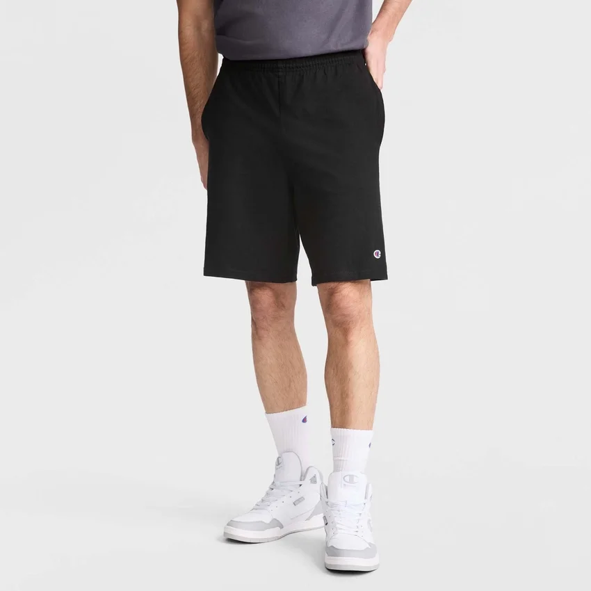 9" Leichte Lounge-Shorts, C Logo-Aufnäher