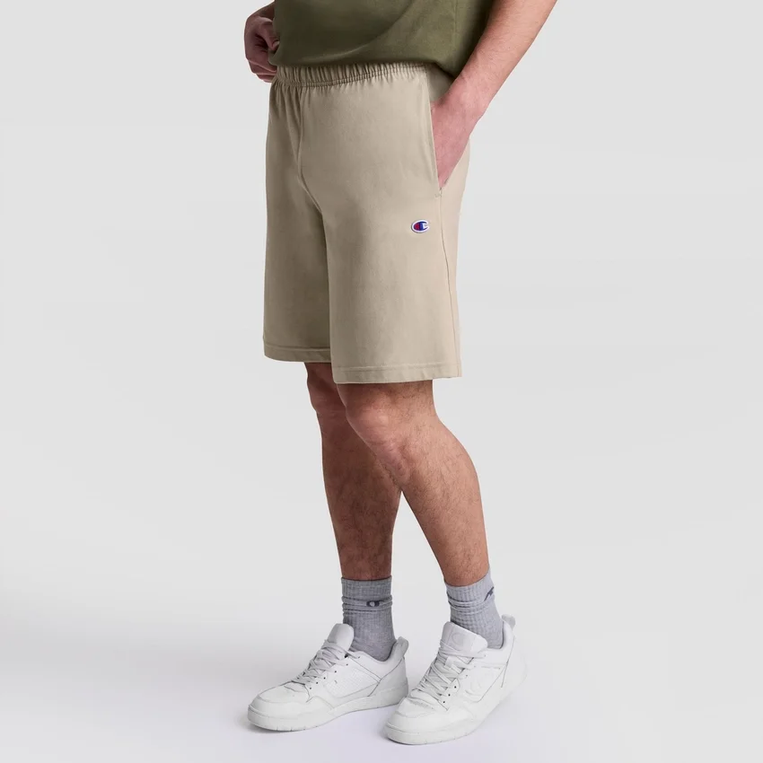 9" Leichte Lounge-Shorts, C Logo-Aufnäher