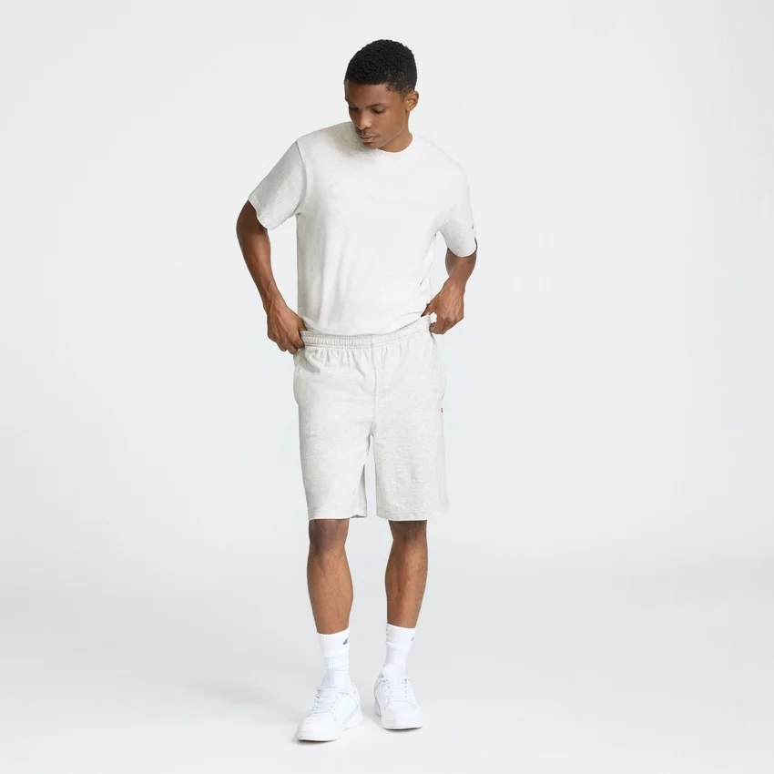 9" Leichte Lounge-Shorts, C Logo-Aufnäher