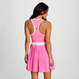 Match Point Tennis-Kleid, gesticktes Script Logo
