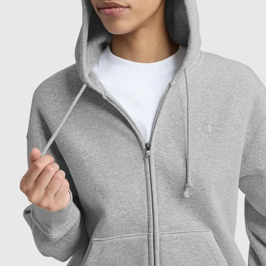 Powerblend-Fleece-Hoodie mit Reißverschluss, C Logo