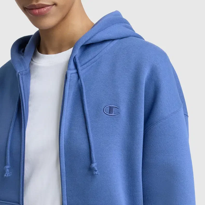 Powerblend-Fleece-Hoodie mit Reißverschluss, C Logo