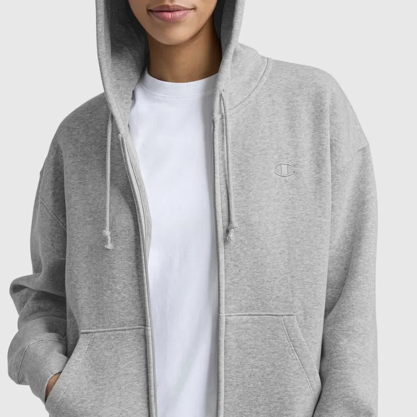 Powerblend-Fleece-Hoodie mit Reißverschluss, C Logo