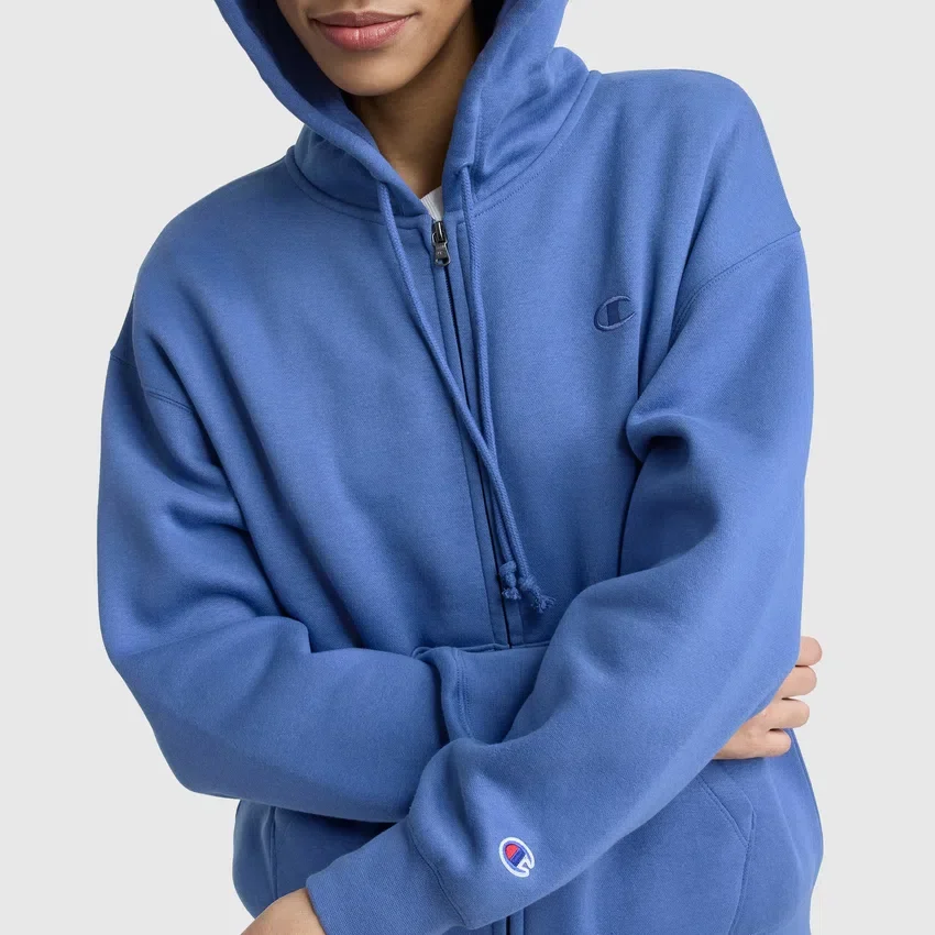 Powerblend-Fleece-Hoodie mit Reißverschluss, C Logo