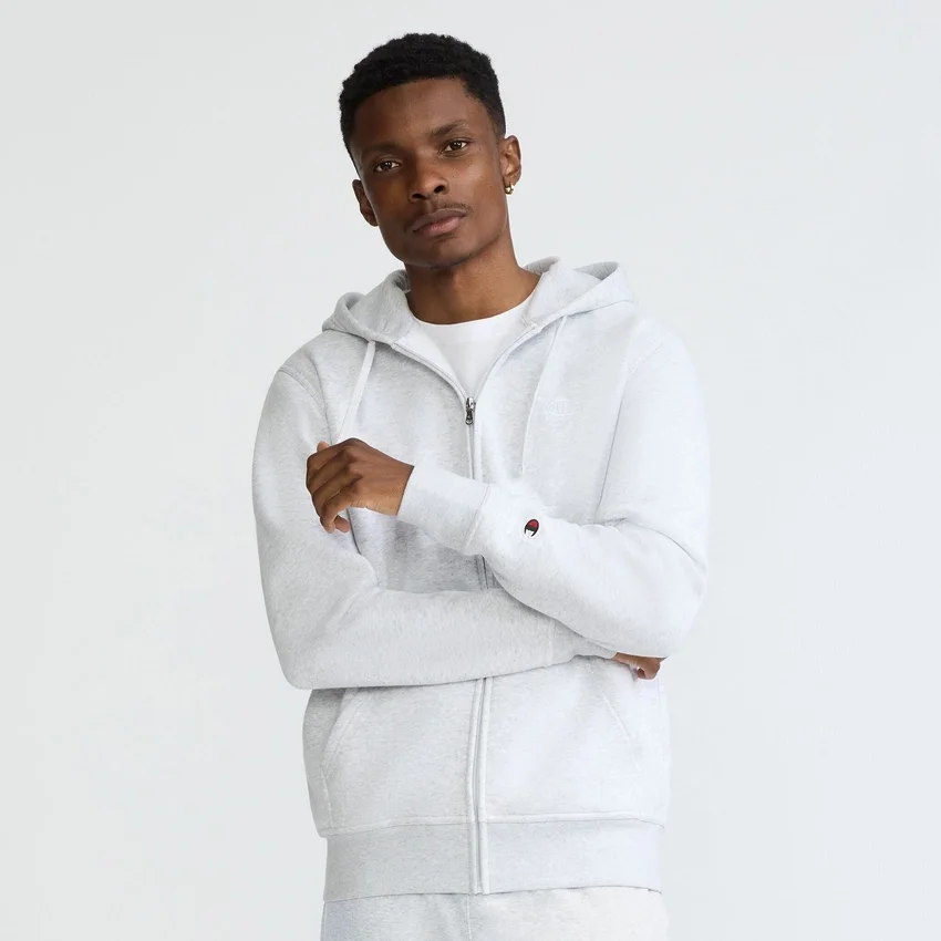 Powerblend-Hoodie mit durchgehendem Reißverschluss, C Logo