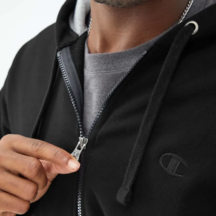 Powerblend-Hoodie mit durchgehendem Reißverschluss, C Logo