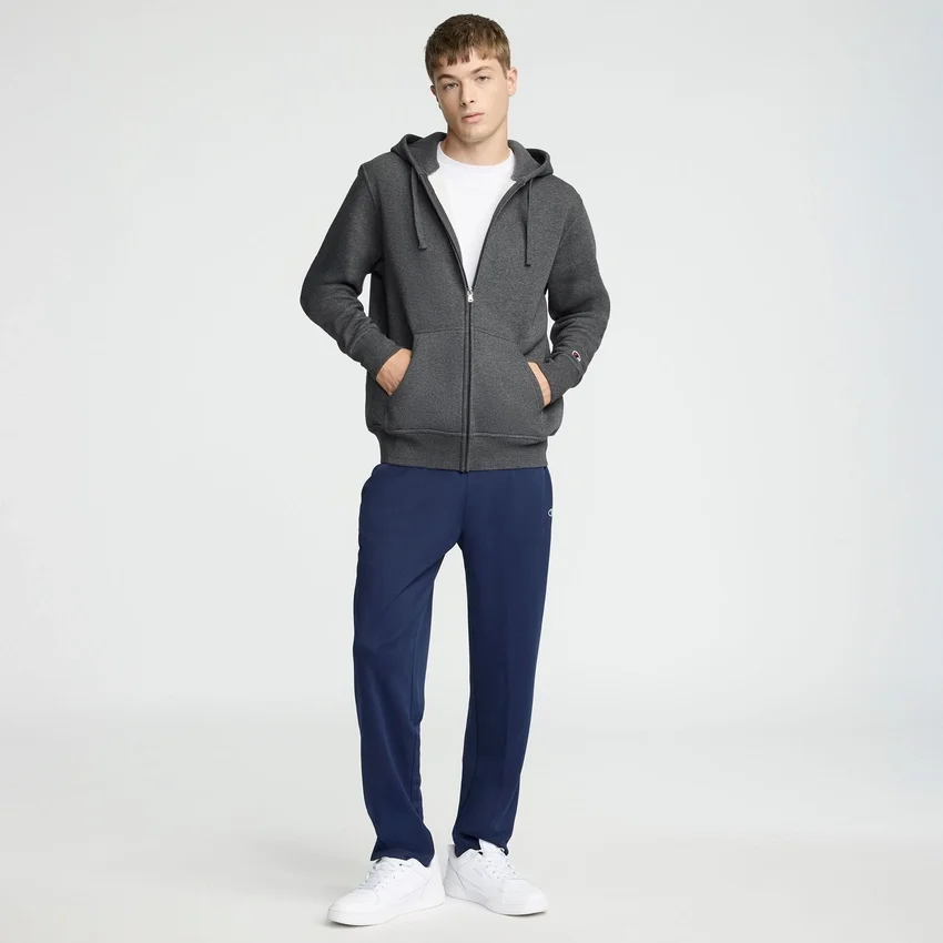 Powerblend-Hoodie mit durchgehendem Reißverschluss, C Logo