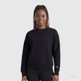 Powerblend-Sweatshirt mit Rundhalsausschnitt, gesticktem Script Logo